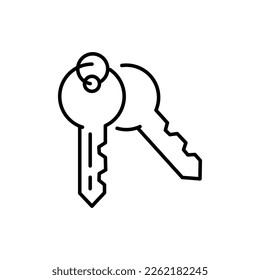 Key isolated minimal icon for websites and mobile minimalistic flat design.