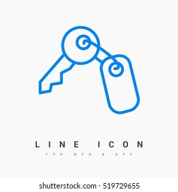 key isolated minimal icon for websites and mobile minimalistic flat design.