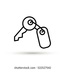 key isolated minimal icon for websites and mobile minimalistic flat design.