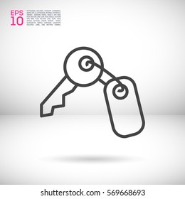 key isolated minimal icon for websites and mobile minimalistic flat design.