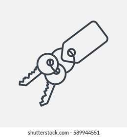 key isolated minimal icon for websites and mobile minimalistic flat design.