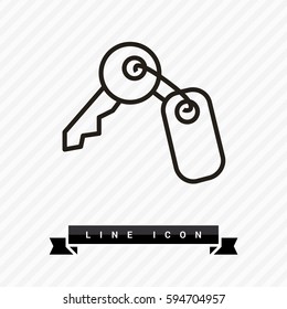 key isolated minimal icon for websites and mobile minimalistic flat design.