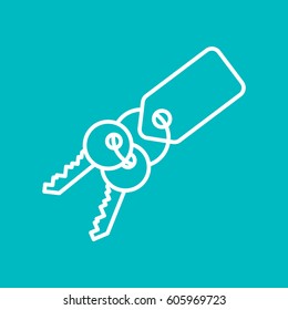key isolated minimal icon for websites and mobile minimalistic flat design.