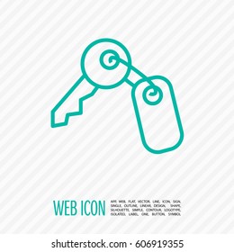 key isolated minimal icon for websites and mobile minimalistic flat design.