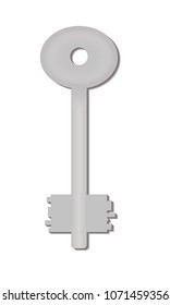 Key isolated on white background. Vector illustration.