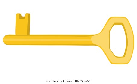 Key isolated on white background, vector 