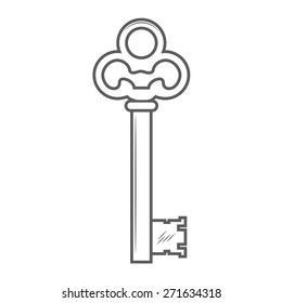 Key isolated on white background vector illustration
