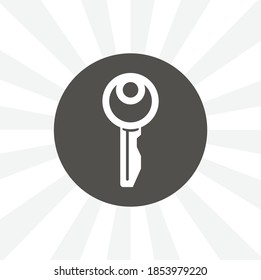 Key isolated solid vector icon on white background