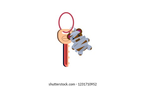 Key isolated vector illustration