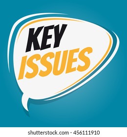 key issues retro speech balloon