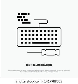 Key, Keyboard, Hardware, Repair Line Icon Vector