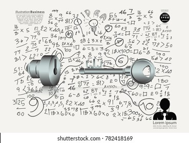 Key- a keyhole - Background Plan Business - modern Idea and Concept Vector illustration Business  with  icon.