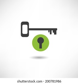 Key and keyhole icon