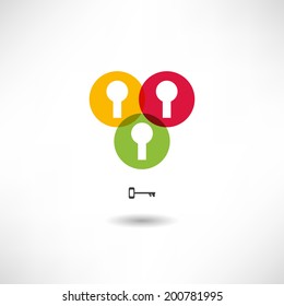 Key and keyhole icon