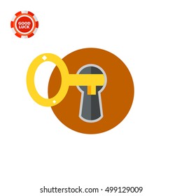 Key in Keyhole Icon