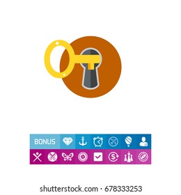 Key in Keyhole Icon