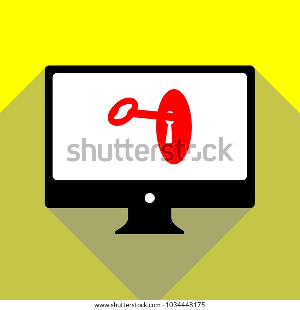 Key Keyhole Sign Vector Red Icon Stock Vector (Royalty Free) 1034448175 ...
