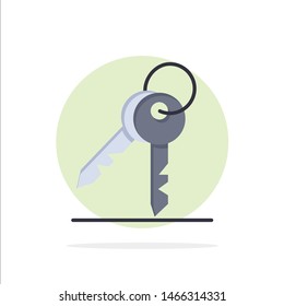 Key, Keys, Security, Room Abstract Circle Background Flat color Icon. Vector Icon Template background