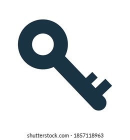 Key, keyword protection icon. Glyph vector isolated on a white background.