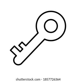 Key, keyword protection line icon. outline vector