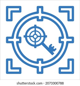 Key or keyword targeting icon