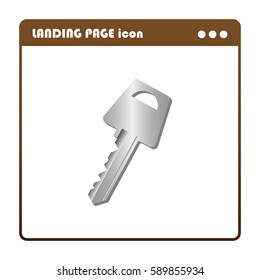 Key, landing page icon
