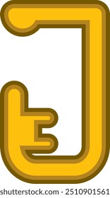 Elemento vetorial do alfabeto da letra de chave