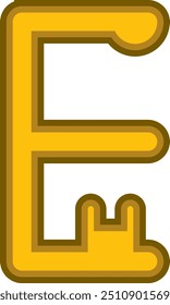 Key Letter Alphabet Vector Element