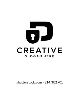 Key Letter d logo design template