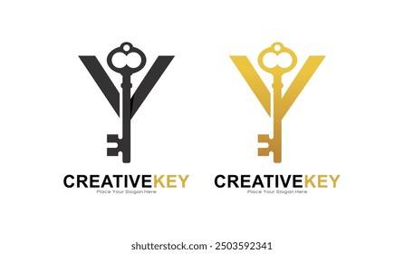 Key letter Y logo vector design. This is suitable for business, poster, initial, safety and security Letter Design Vector