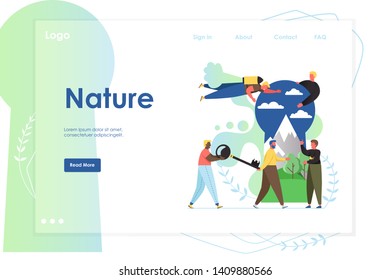 Key of life, vector flat style design illustration