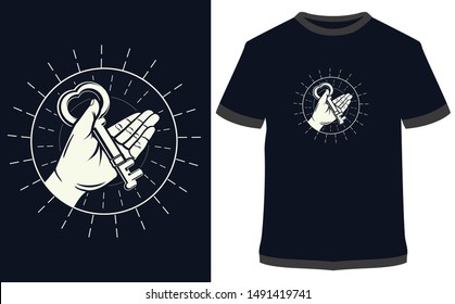Key of Life Vector graphic typographic design for poster, label, badge, logo, icon or t-shirt