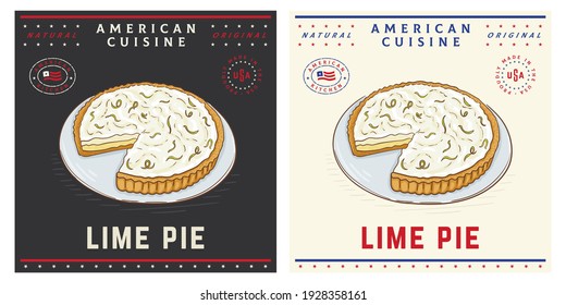 Key lime pie American dessert