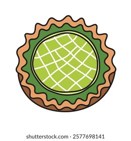 Key Lime Pie Food Ilustration Art Cartoon