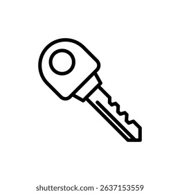 key line art icon, key lock icon