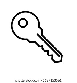 key line art icon, key lock icon