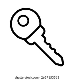 key line art icon, key lock icon