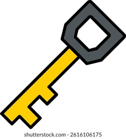 Key Line Filled Vector Icon Design