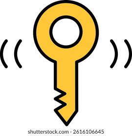 Key Line Filled Vector Icon Design