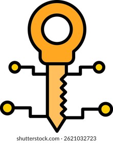 Key Line Filled Vector Icon Design