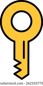 Key Line Filled Vector Icon Design