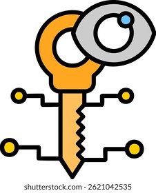 Key Line Filled Vector Icon Design