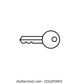 Key line icon black and white