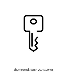 Key Line Icon. Clipart image isolated on white background