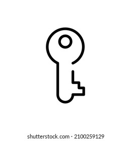 Key Line Icon. Clipart image isolated on white background