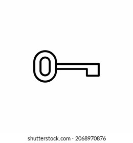 Key line icon design concept 