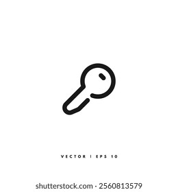 Key Line Icon. Editable Stroke