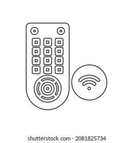 Key line icon. Illustration of car key icon on white background.