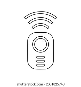 Key line icon. Illustration of car key icon on white background.
