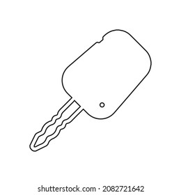 Key line icon. Illustration of car key icon on white background.